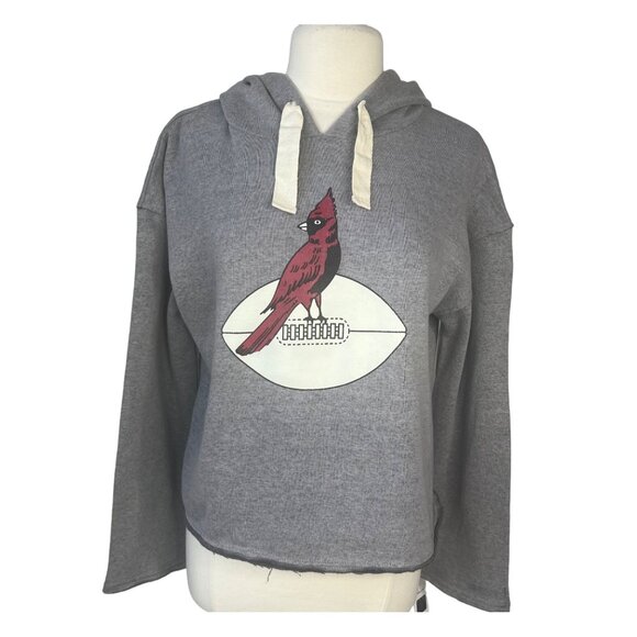 NFL Arizona Cardinals Logo Hoodie Sweatshirt Womens Gray Large New - Picture 1 of 11